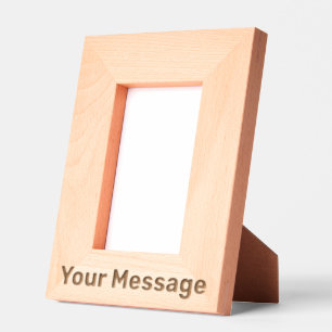 Simple Add Your Message Text Template (Portrait) Engraved Frames