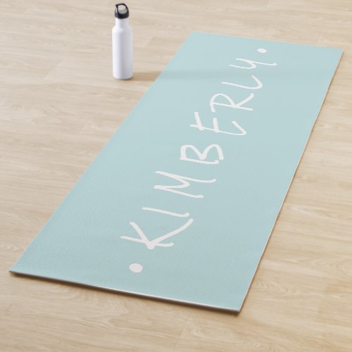 Simple Add Your Name Casual Handwriting Custom Yoga Mat