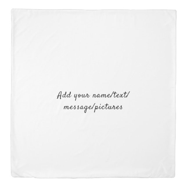 Simple add your name text Customize photo Coffee M Duvet Cover (Front)