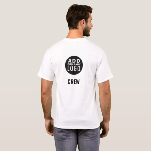 Simple Add Your Own Logo Business Employee T_Shirt