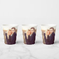 Simple Add Your Own Photo Text Paper Cups | Zazzle
