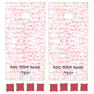 simple add your photo text colorful stars texture cornhole set