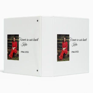simple Add your photo text memorial keepsake 3 Ring Binder
