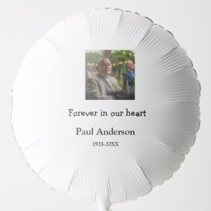 simple Add your photo text memorial keepsake Balloon