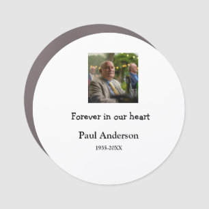 simple Add your photo text memorial keepsake Car Magnet