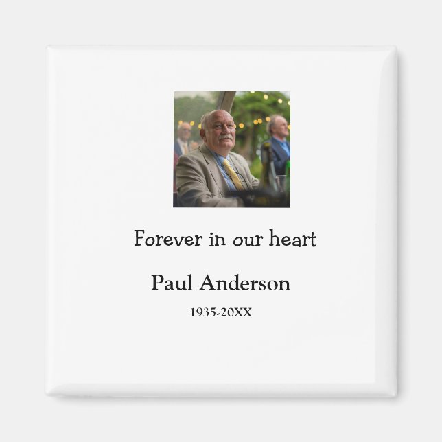 simple Add your photo text memorial keepsake Magnet (Front)
