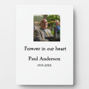 simple Add your photo text memorial keepsake Plaque
