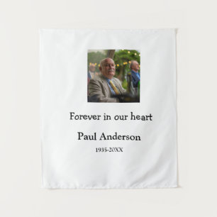 simple Add your photo text memorial keepsake Tapestry
