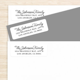 Simple Address Label Black and White