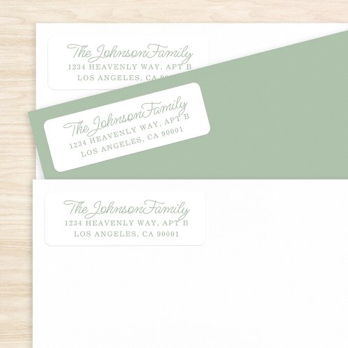 Simple Address Label Sage Green