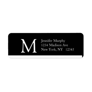 Simple Address Labels Monogram M Modern Design
