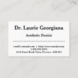 [ Thumbnail: Simple Aesthetic Dentist Business Card ]