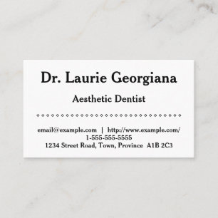Simple Aesthetic Dentist Business Card