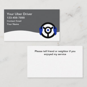 Simple Affordable Ride Hailing Business Cards