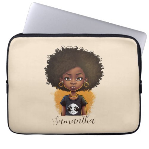 Simple Afro Woman Laptop Sleeve