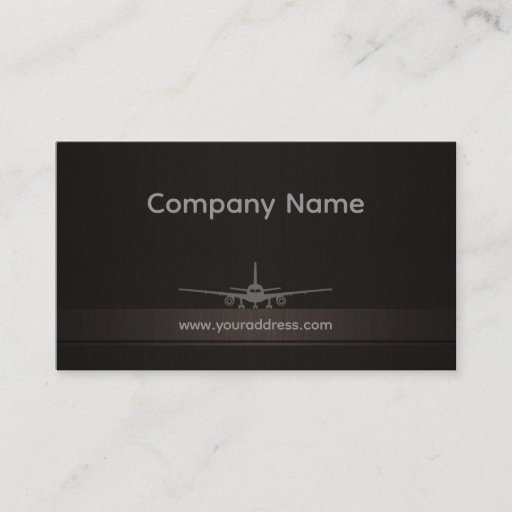 Customizable Simple Airplane Company Business Card