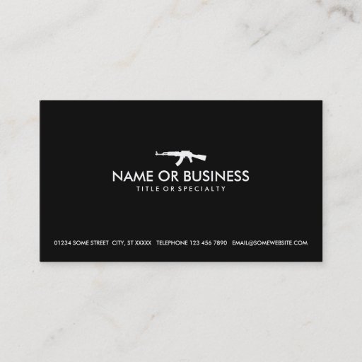 Customizable simple ak47 business card