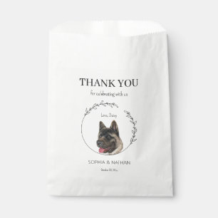 Simple Akita Dog Wedding Thank You Favor Bag