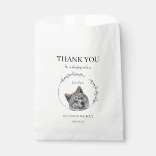 Simple Akita Dog Wedding Thank You Favor Bag
