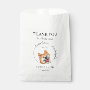 Simple Akita Dog Wedding Thank You Favor Bag