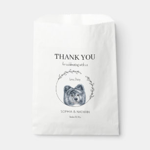Simple Akita Dog Wedding Thank You Favor Bag