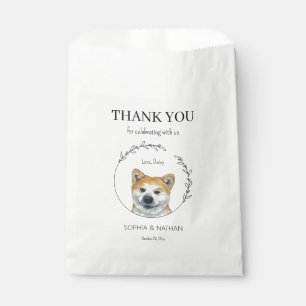 Simple Akita Dog Wedding Thank You Favor Bag