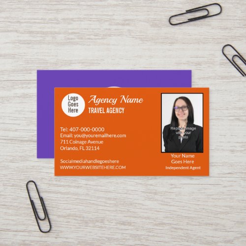 Simple All Industries Generic Photo Template Busin Business Card