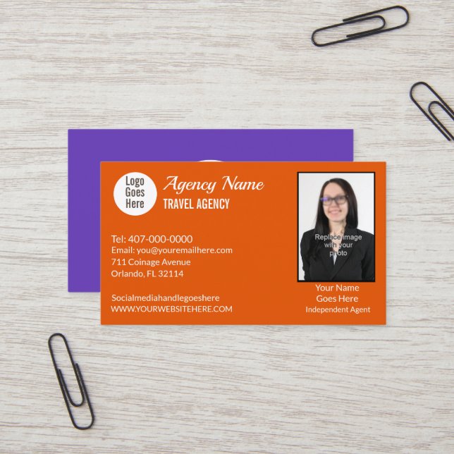 Simple All Industries Generic Photo Template Busin Business Card (Front/Back In Situ)
