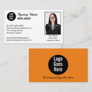 Simple All Industries Generic Photo Template Business Card