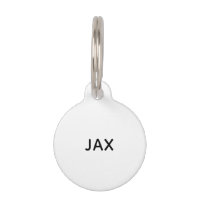 Simple all white minimal custom name dog cat