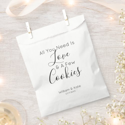 Simple All You Need is A Cookie Wedding Favor Bag