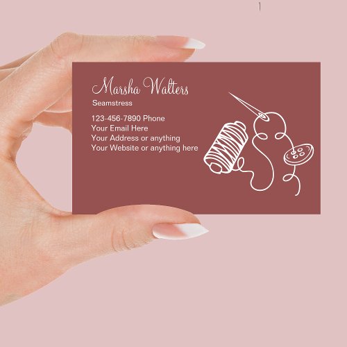 Simple Alterations Seamstress Business Card