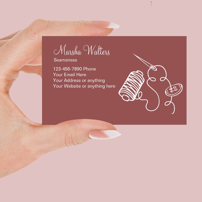Simple Alterations Seamstress Business Card (Creator Uploaded)