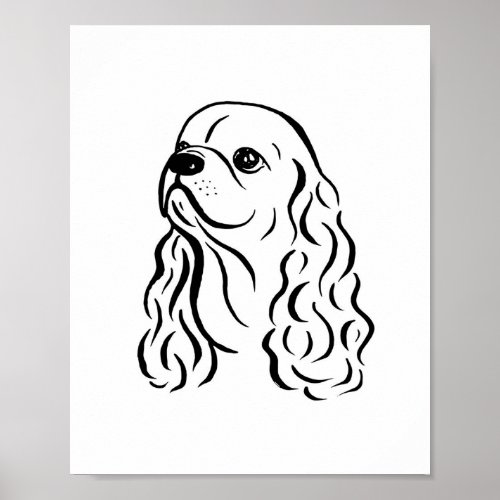 Simple American Cocker Spaniel Dog Wall Art