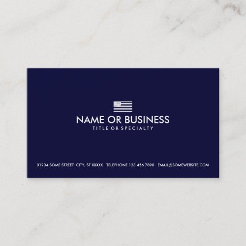 simple american flag business card