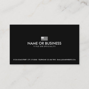 simple american flag business card