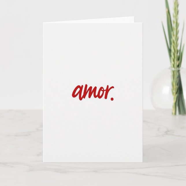 Simple Amor Handwritten Card (Front)