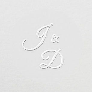 Simple Ampersand Elegant Calligraphy Monogram Embosser