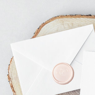 Simple Ampersand Monogram & Date Wedding Wax Seal Sticker