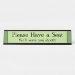 [ Thumbnail: Simple and Basic "Please Have a Seat" Desk Name Plate ]