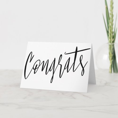 Simple and beautiful calligraphy Congrats Card