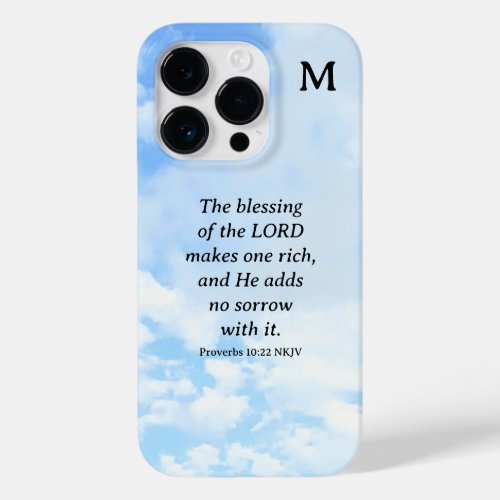 Simple and Beautiful Proverbs Bible Verse Blue Sky Case_Mate iPhone 14 Pro Case