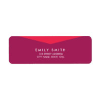 Simple and Bold Color Block Purple & Pink Address Label