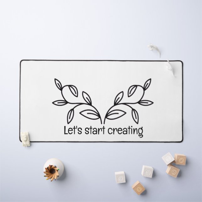 Simple and calm design desk mat (Kids Table)