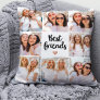 Simple and Chic | Best Friends Heart Photo Collage Throw Pillow