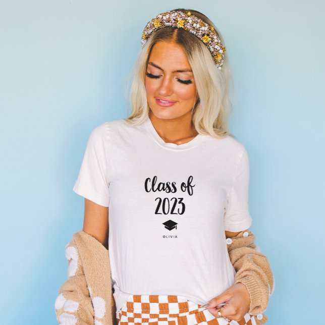 Simple and Chic Class of 2023 with Cap and Tassel T-Shirt (Creator Uploaded)