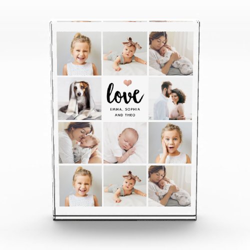 Simple and Chic Collage  Love with Heart Photo Block