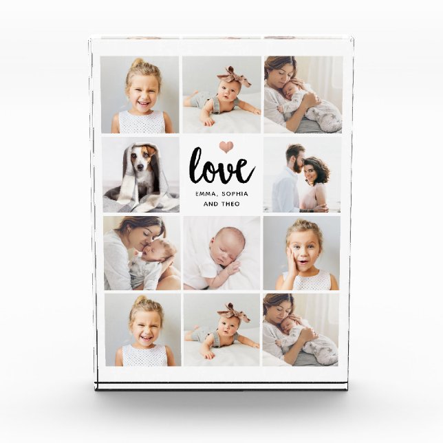 Simple and Chic Collage | Love with Heart Photo Block (Front)