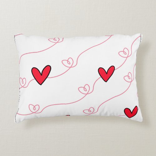 Simple and chic heart collage pillow