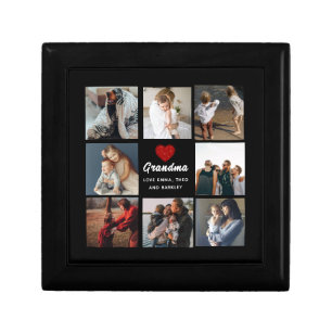 Simple and Chic   Heart Photo Collage for Grandma  Gift Box